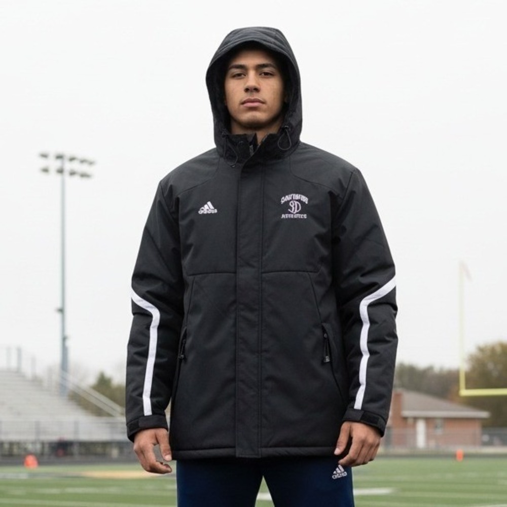 Adidas Climaproof Jacket Mens Size L Black Hooded Saint Davids Athletics Outdoor